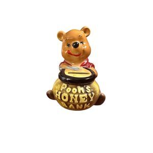 Vintage 60s Winnie The Pooh Ceramic Savings Coin Bank Walt Disney Collectible